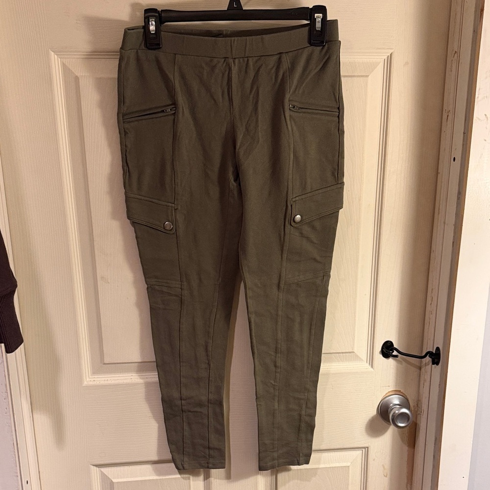 Express Hunter Green Cargo Leggings